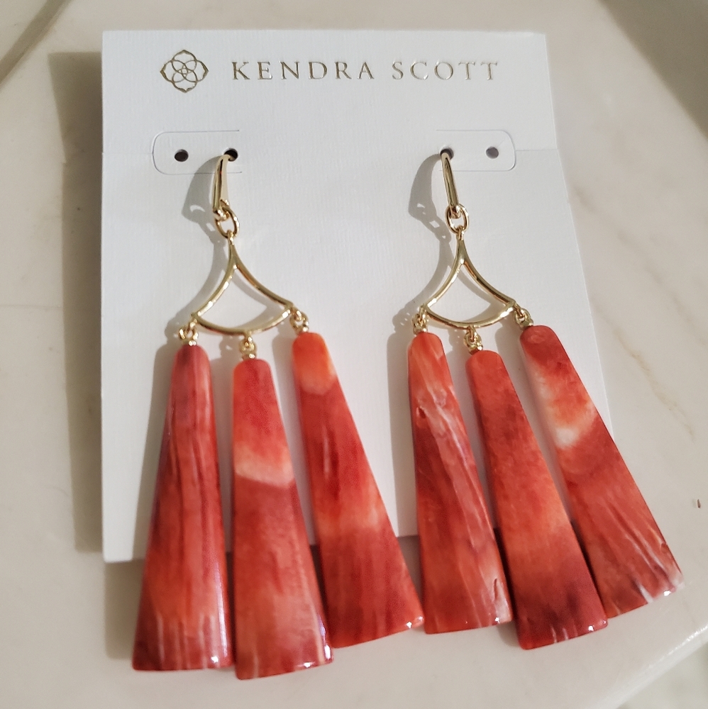 Kendra Scott Layton gold statement earrings
